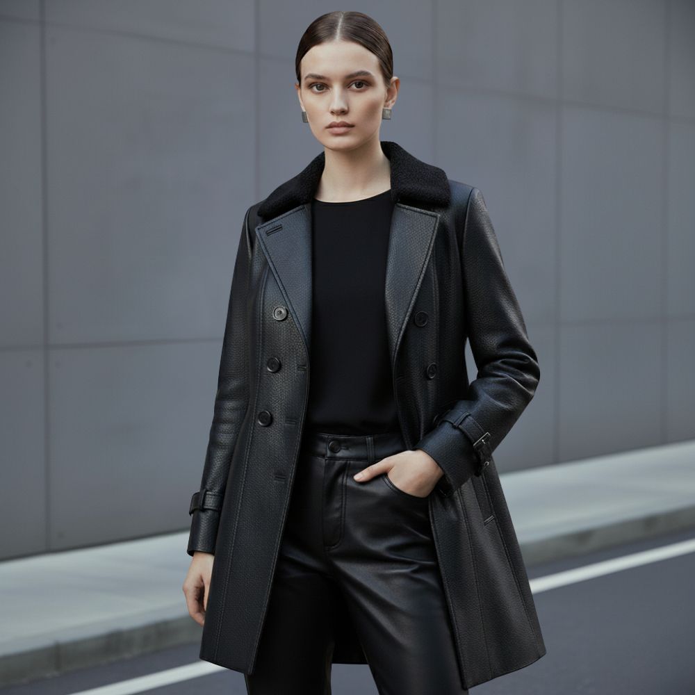 Isla | Skórzany Trenchcoat Damski