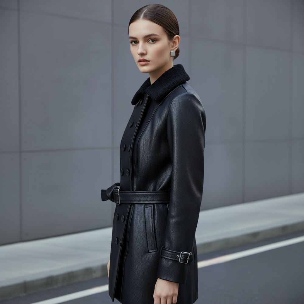 Isla | Skórzany Trenchcoat Damski