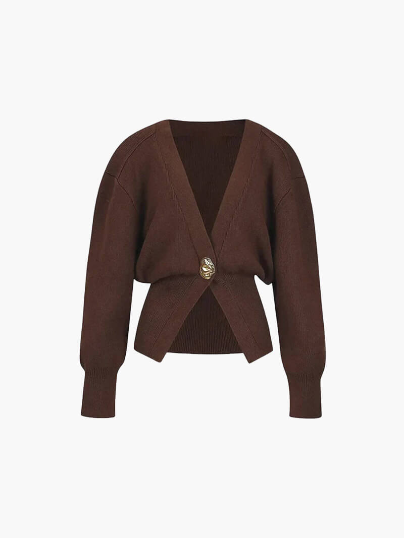 Ivy | Damski Sweter z Jednym Zapięciem