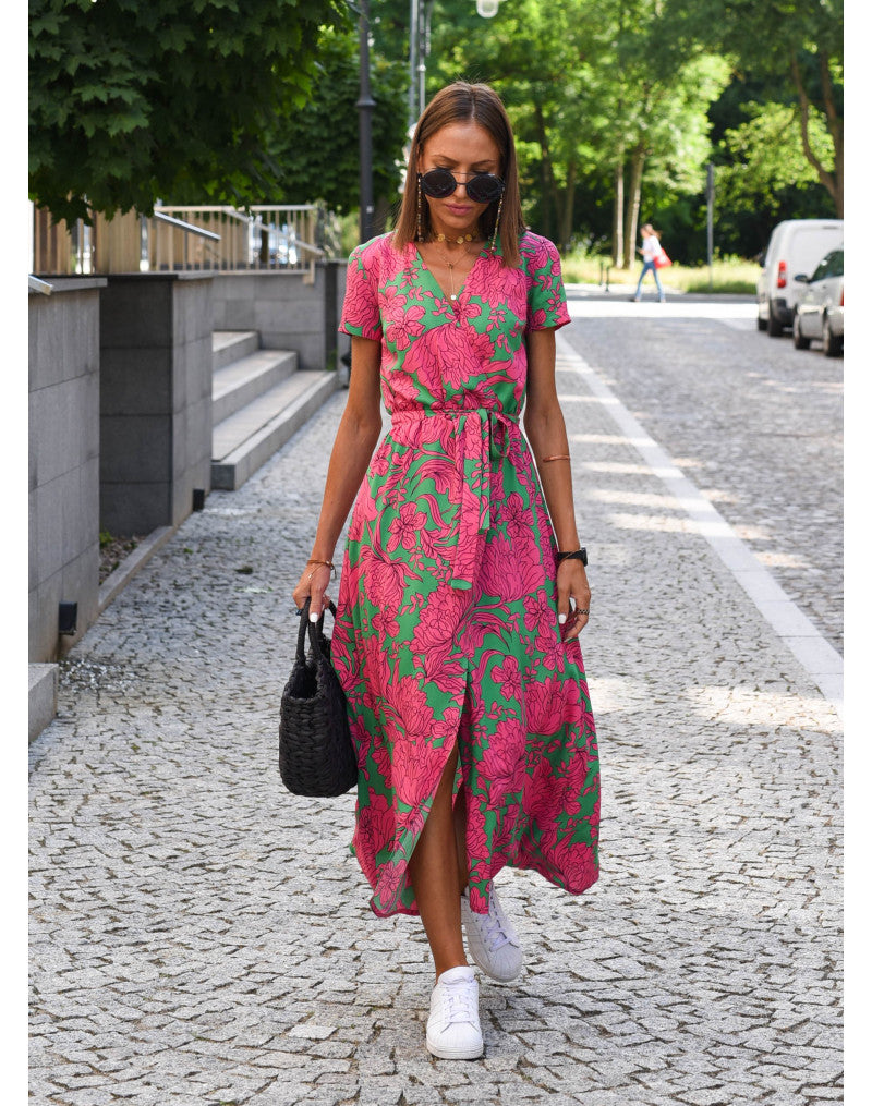 Katarzyna | Letnia Sukienka z Oddychającego Materiału w Stylu Eleganckim