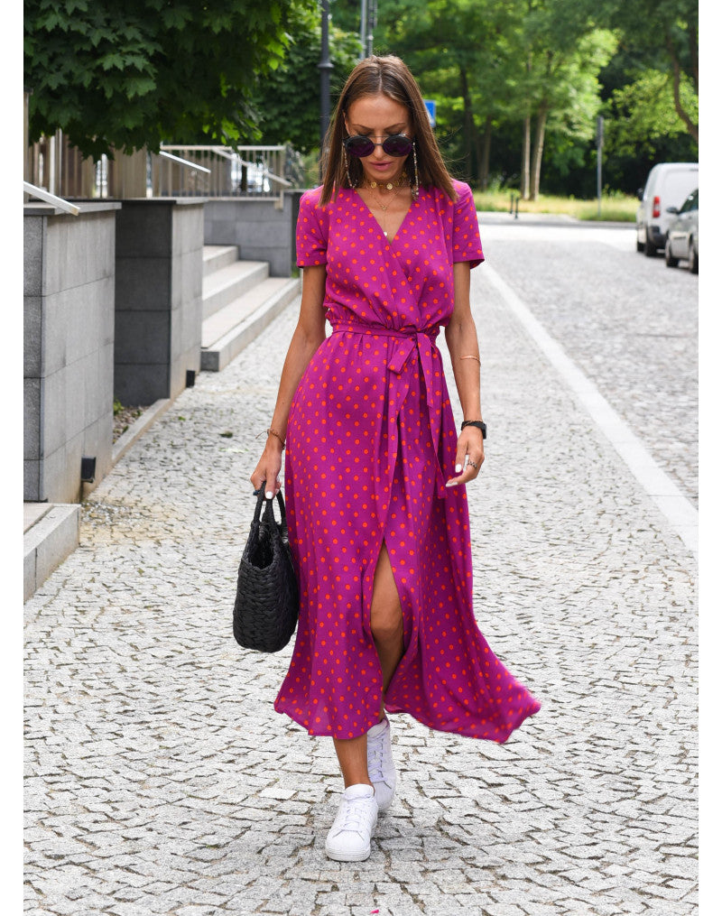 Katarzyna | Letnia Sukienka z Oddychającego Materiału w Stylu Eleganckim