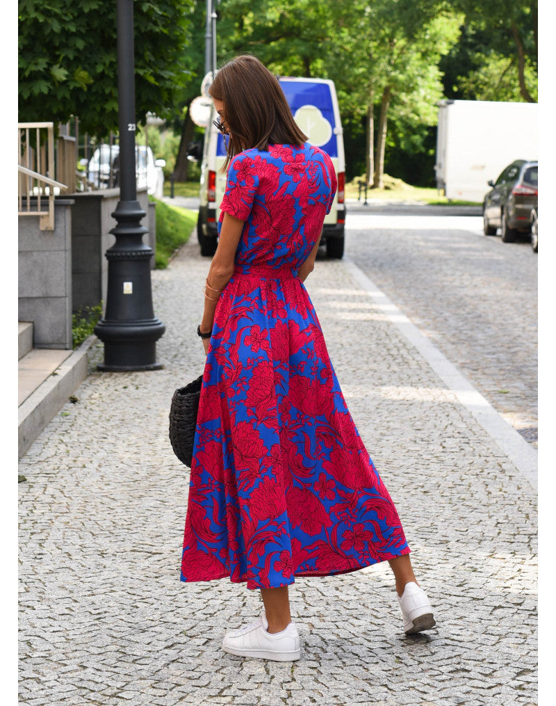 Katarzyna | Letnia Sukienka z Oddychającego Materiału w Stylu Eleganckim