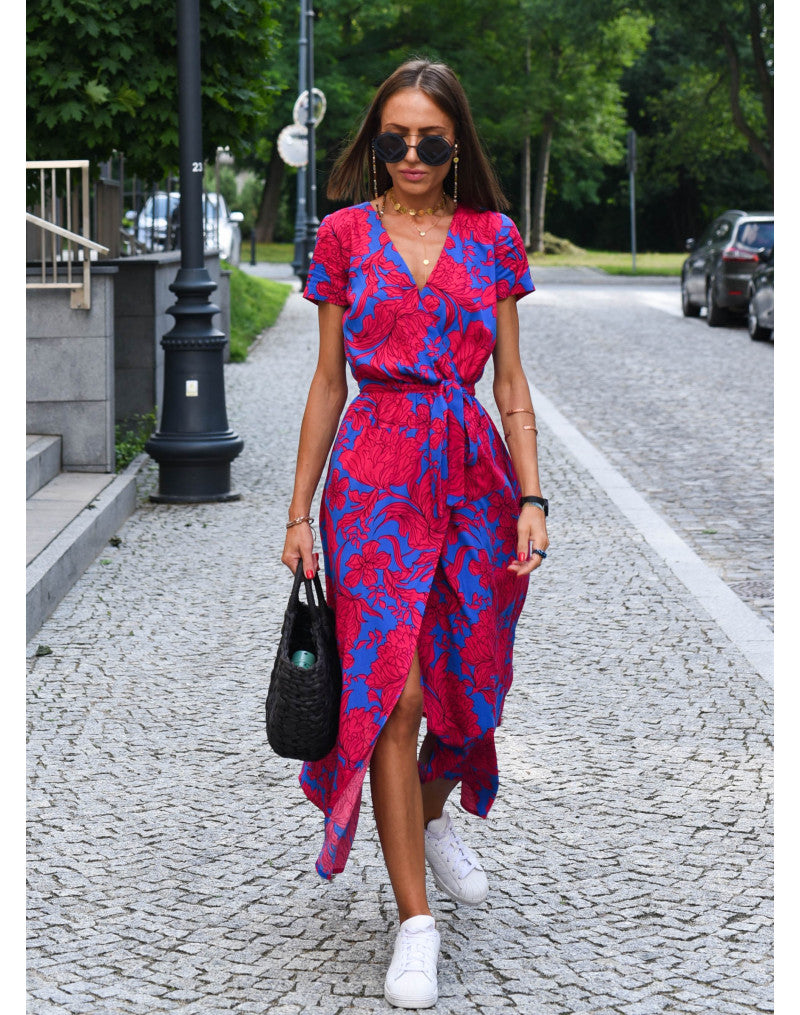 Katarzyna | Letnia Sukienka z Oddychającego Materiału w Stylu Eleganckim