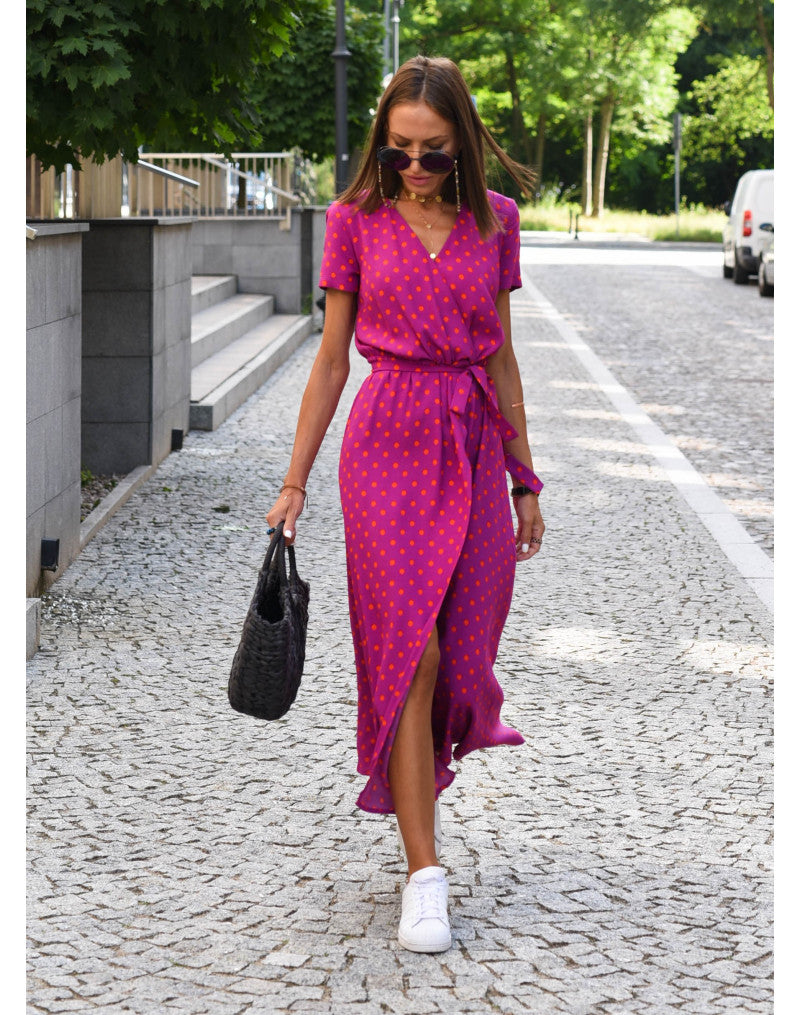 Katarzyna | Letnia Sukienka z Oddychającego Materiału w Stylu Eleganckim