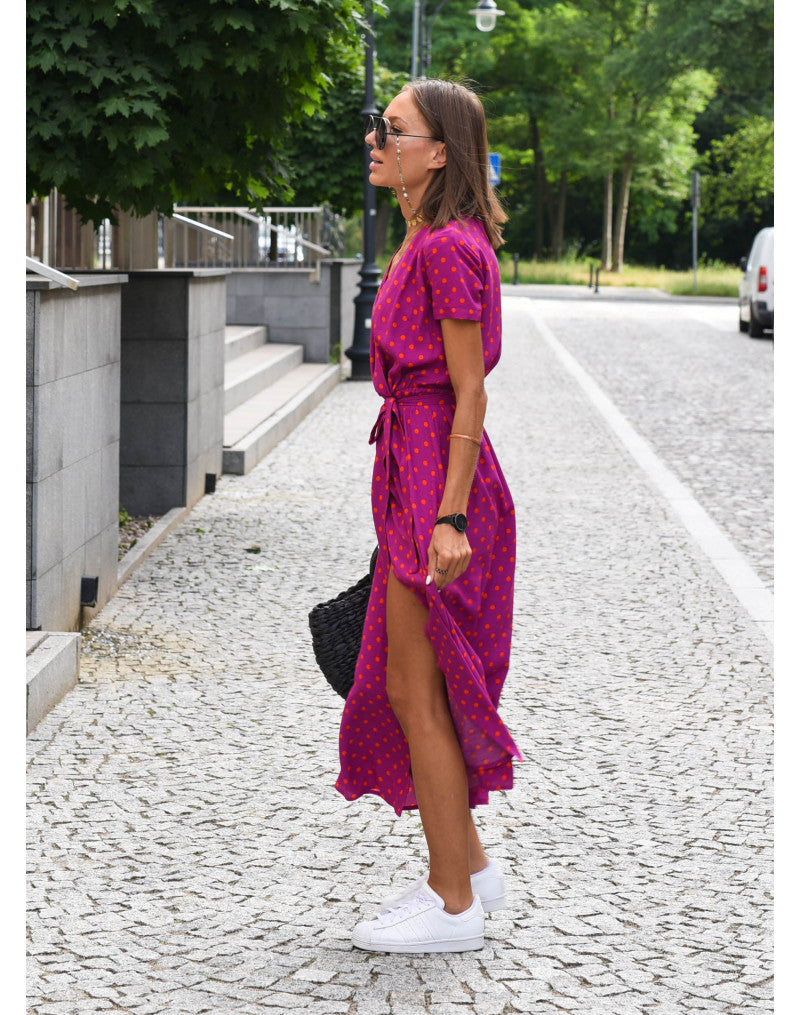 Katarzyna | Letnia Sukienka z Oddychającego Materiału w Stylu Eleganckim