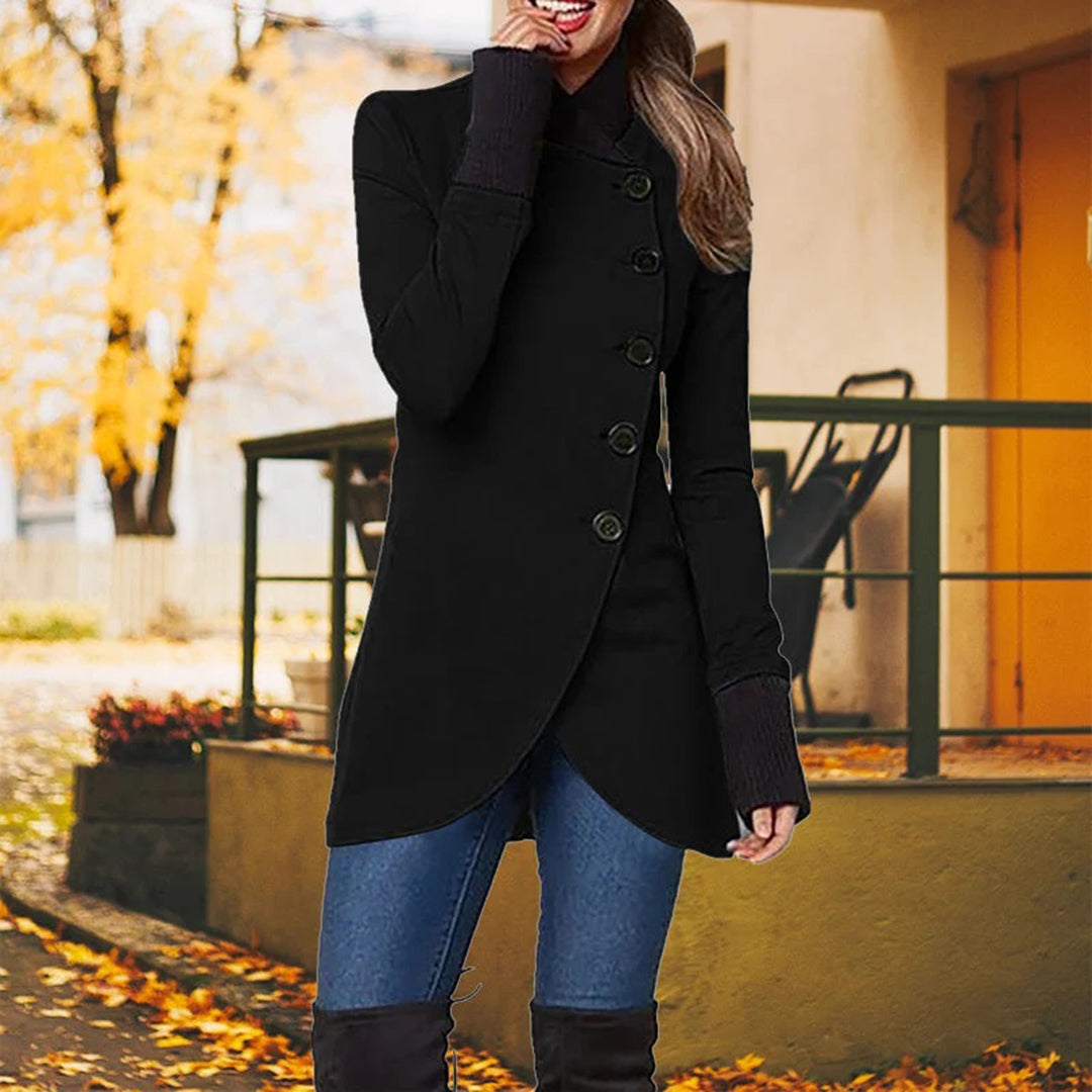 Keira | kurtka zimowa damska szykowna modna elegancka czarna stylowa na zimę Chicveo