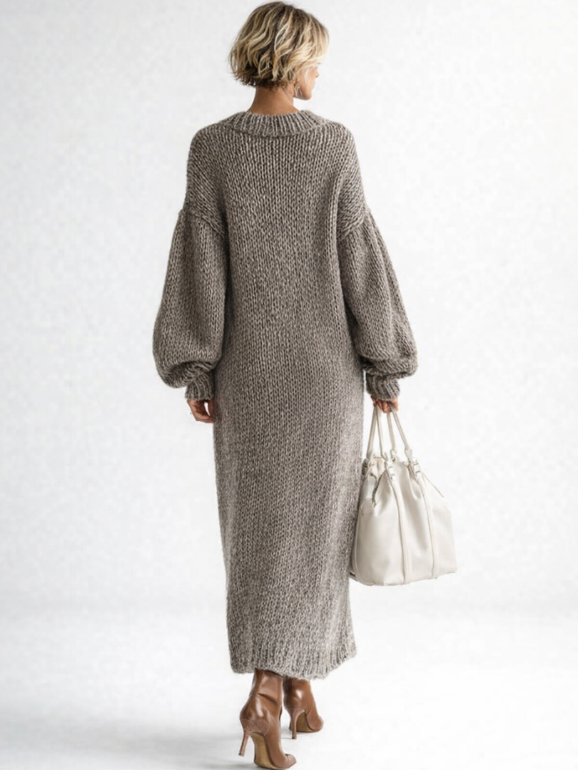 VALERIA | Oversized Sweter Maxi Sukienka