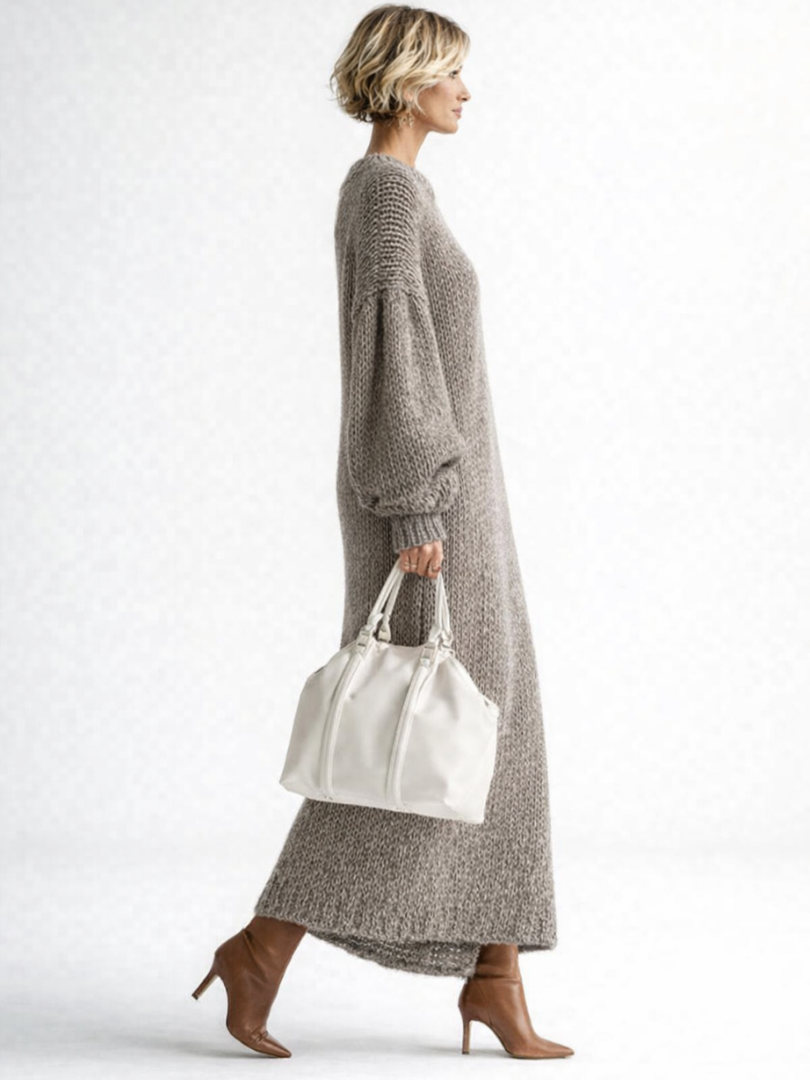 VALERIA | Oversized Sweter Maxi Sukienka