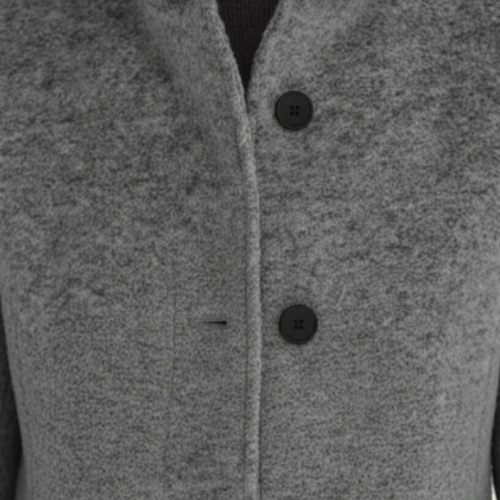 Layla | Elegancki Zimowy Płaszcz z Wełny z Stojącym Kołnierzem