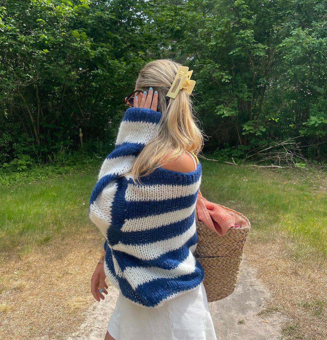 Lena | Damski Sweter w Paski