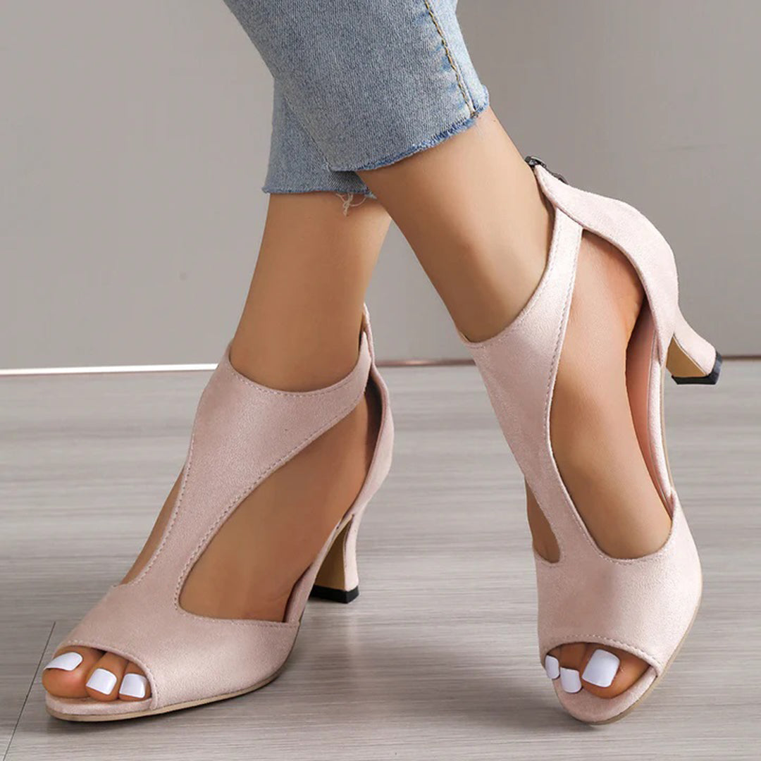Lena | Sandały Peep Toe na Każdą Okazję z Klasycznym Stylem Chicveo
