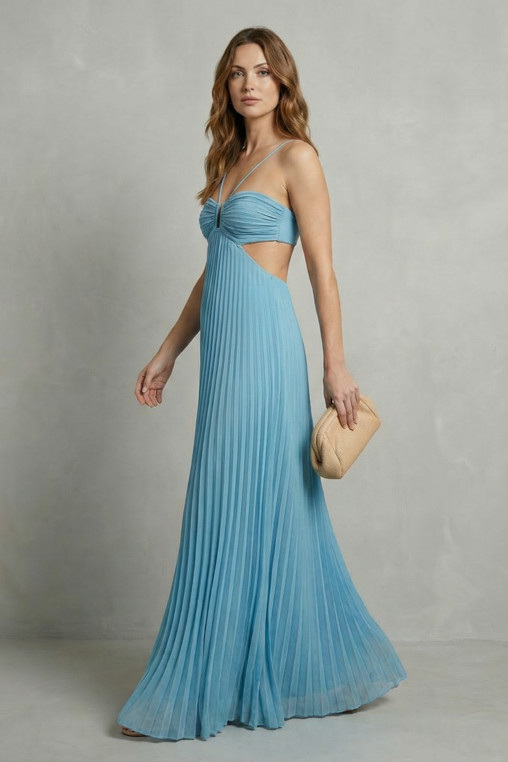 Luellara – Elegancja z dekoltem halter – Sukienka maxi