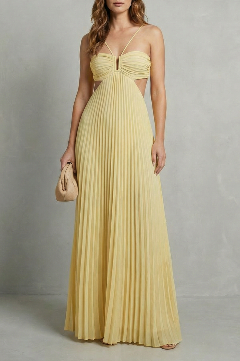 Luellara – Elegancja z dekoltem halter – Sukienka maxi