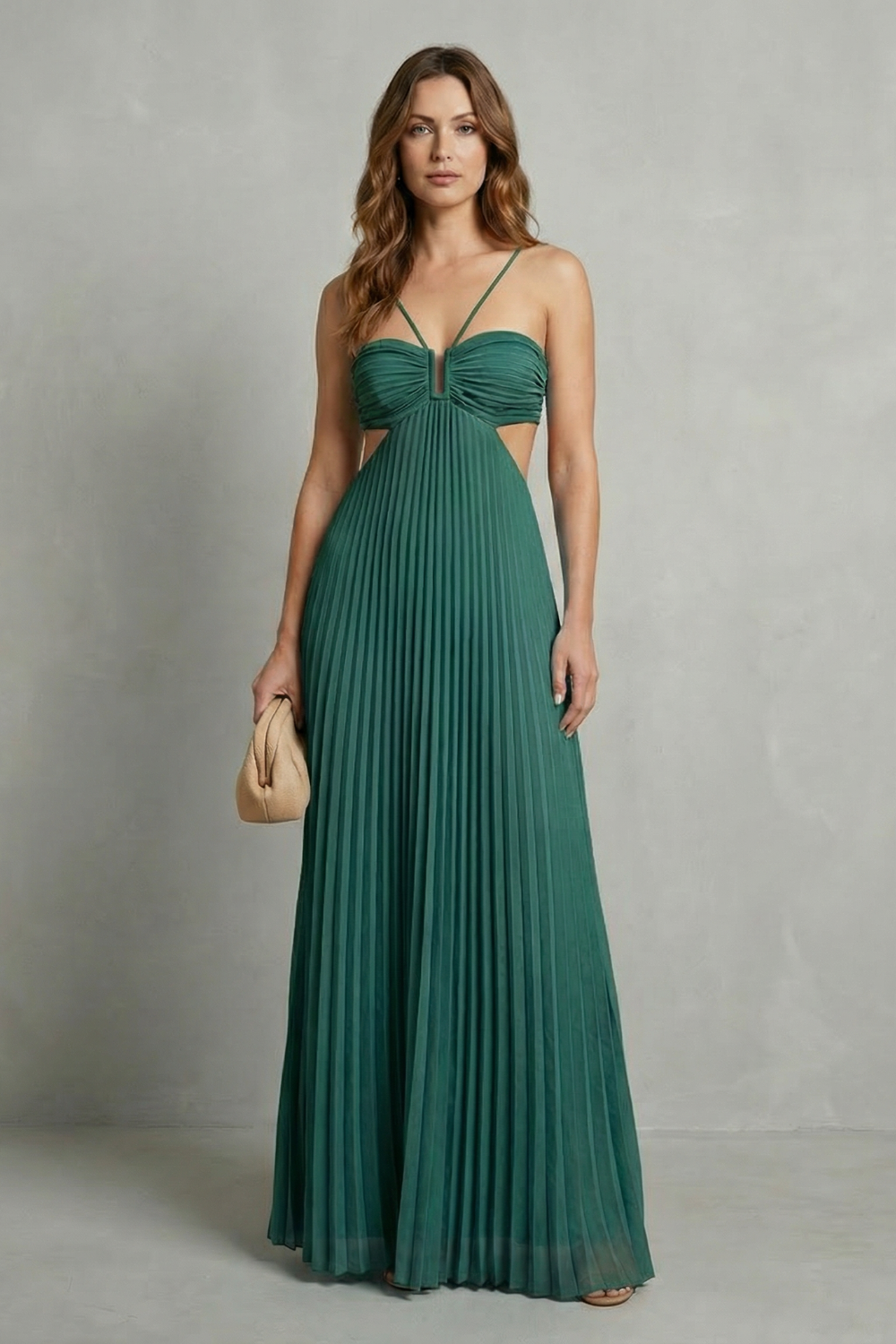 Luellara – Elegancja z dekoltem halter – Sukienka maxi