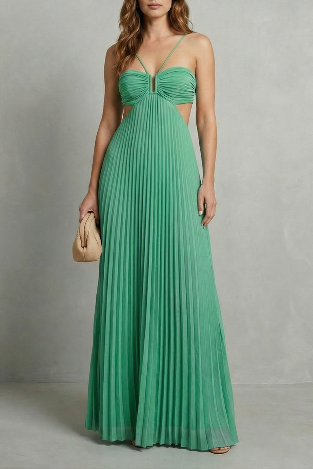 Luellara – Elegancja z dekoltem halter – Sukienka maxi