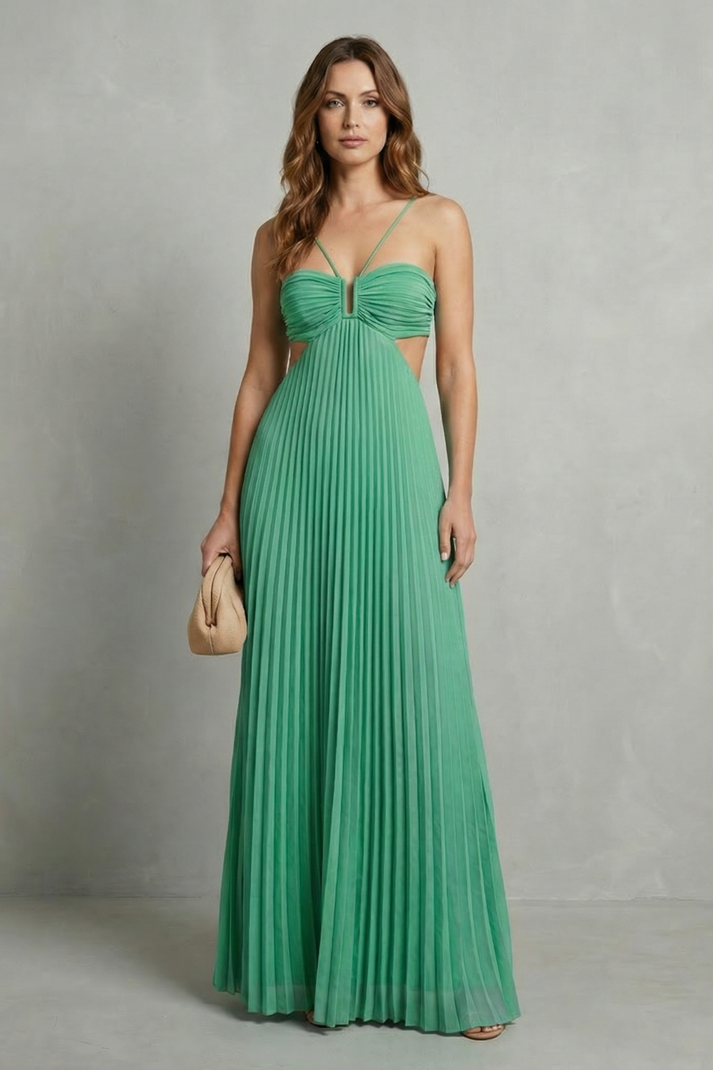 Luellara – Elegancja z dekoltem halter – Sukienka maxi