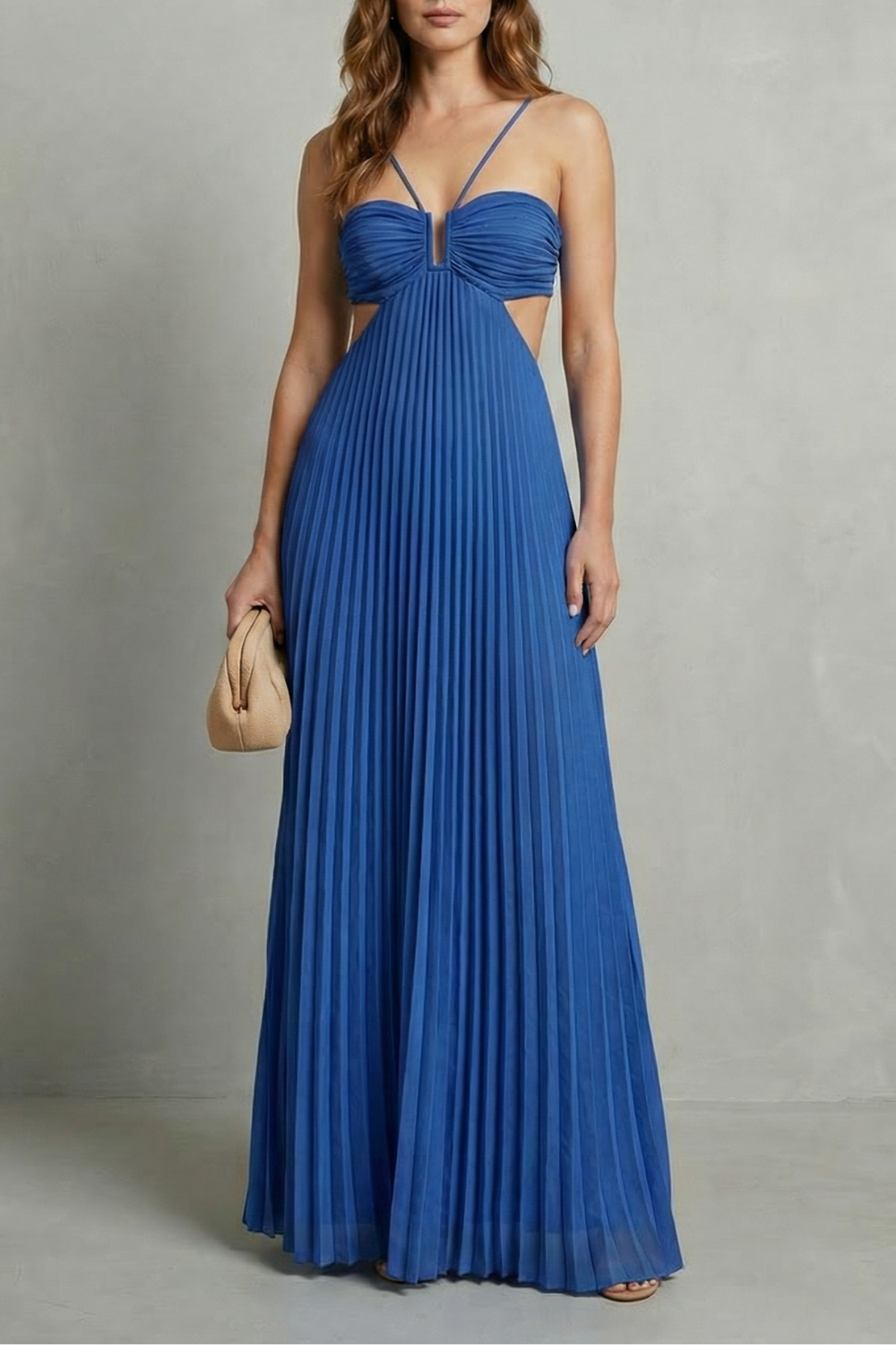 Luellara – Elegancja z dekoltem halter – Sukienka maxi