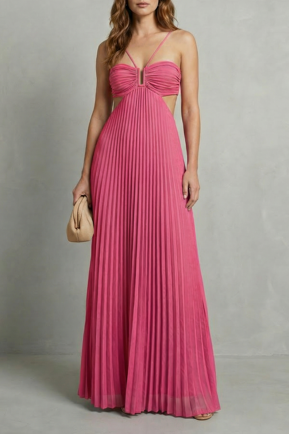 Luellara – Elegancja z dekoltem halter – Sukienka maxi
