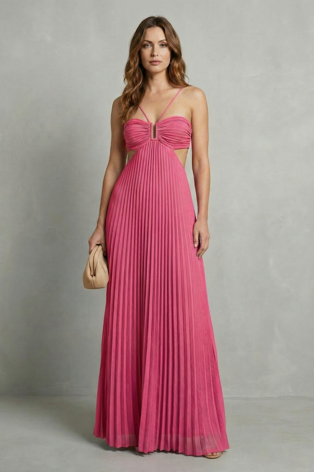 Luellara – Elegancja z dekoltem halter – Sukienka maxi