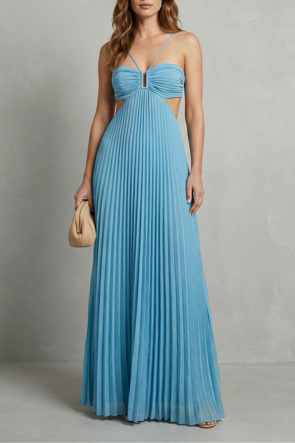 Luellara – Elegancja z dekoltem halter – Sukienka maxi