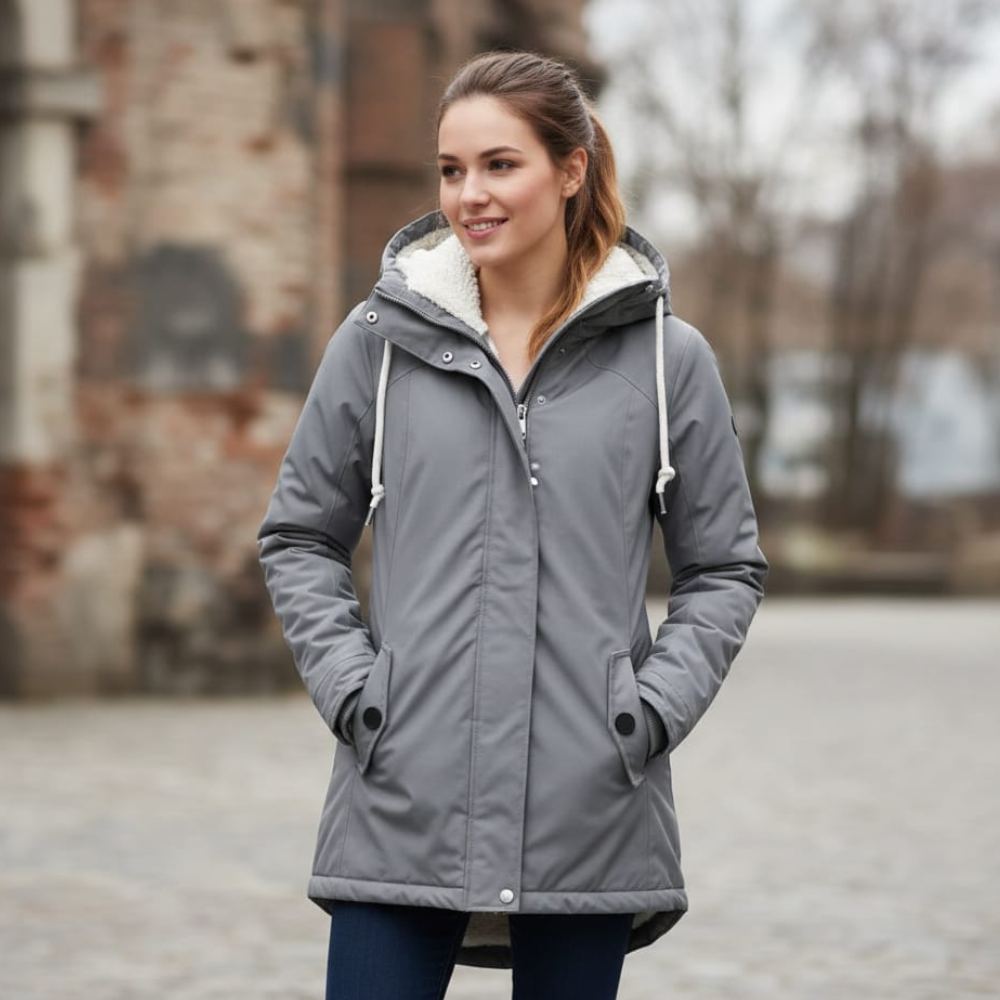 Luna | Ciepła Zimowa Kurtka z Kapturem