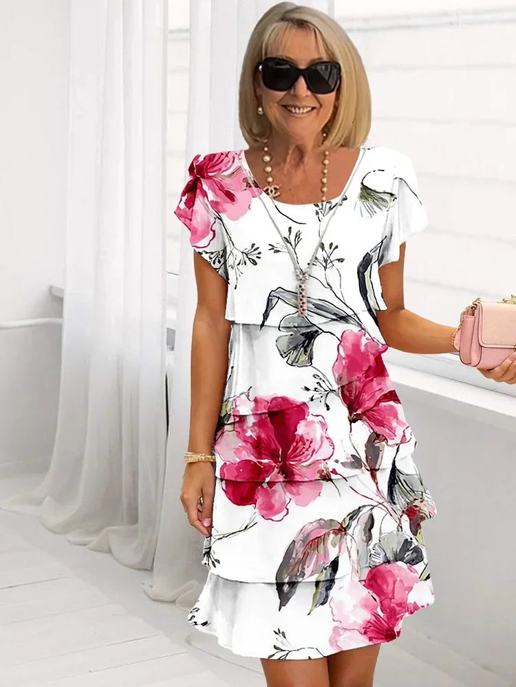 Maja | Stylowa Sukienka Maxi z Kwiatowym Wzorem na Lato