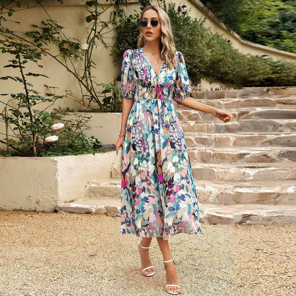 Maja | Zwiewna Sukienka Boho w Kwiaty na Letnie Dni