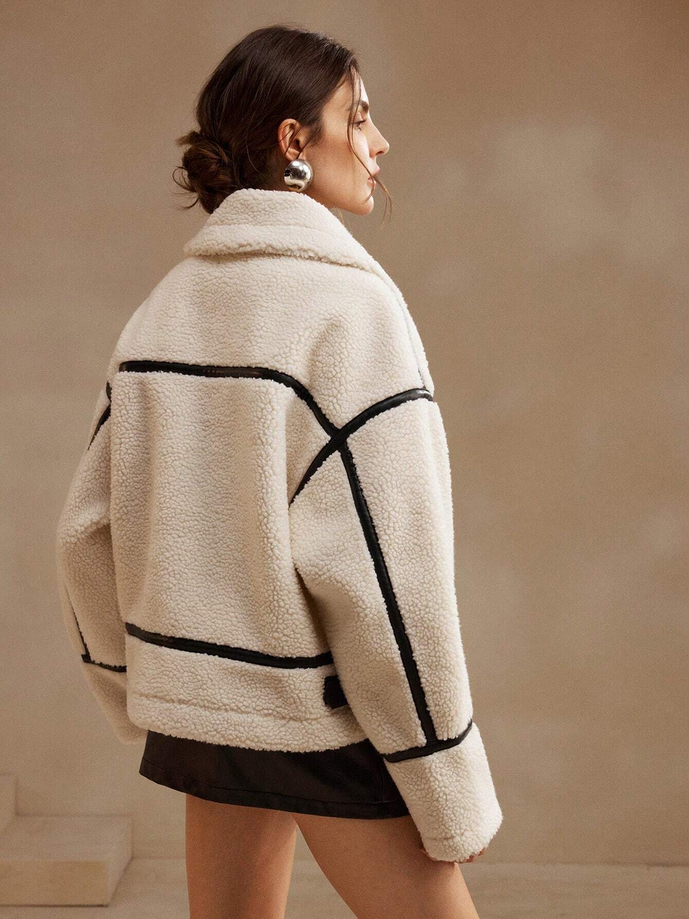 Mara | Damska Oversized Sherpa Kurtka