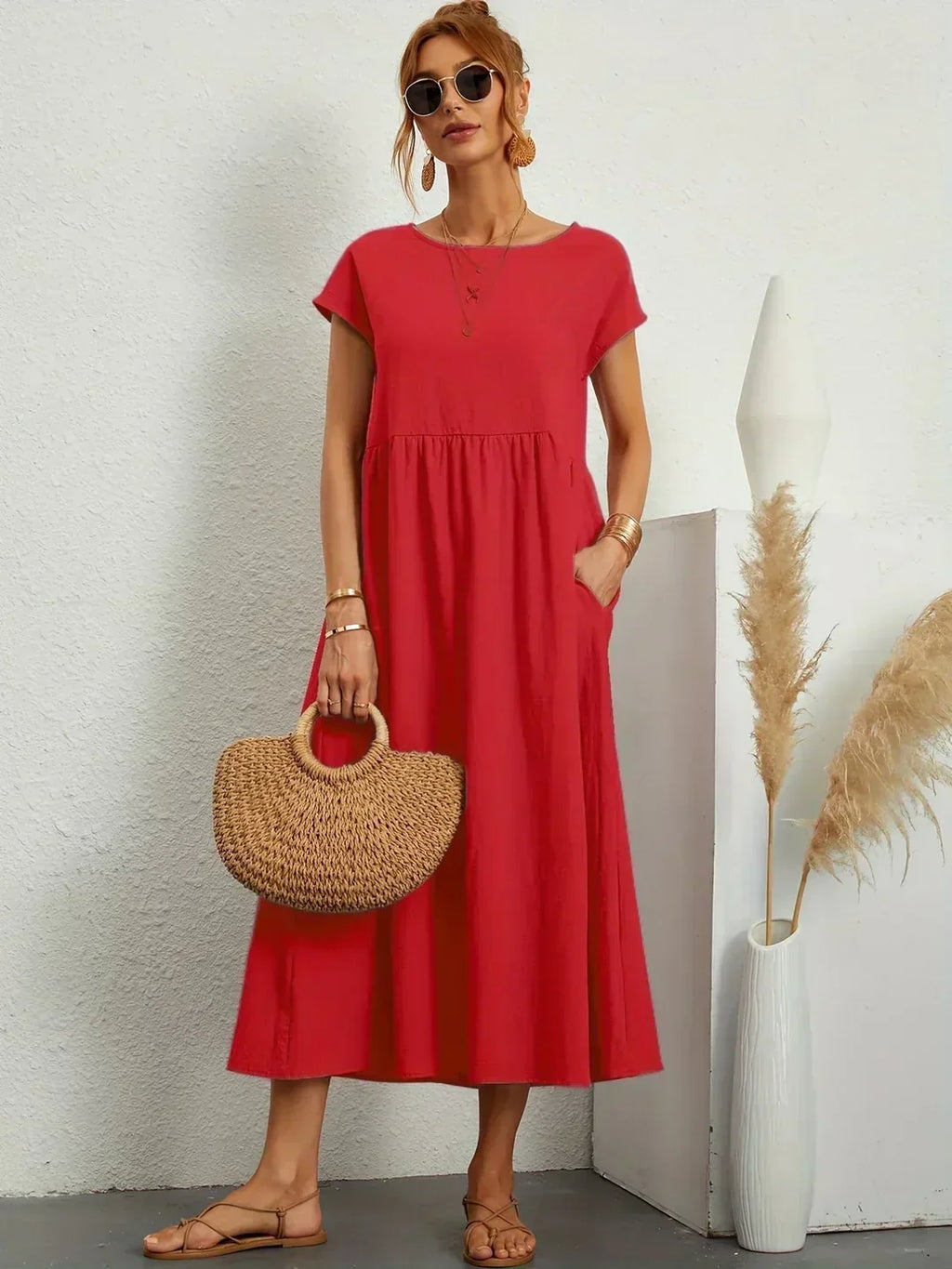 Gabrielle | Midi sukienka w płynnej elegancji bez czasu