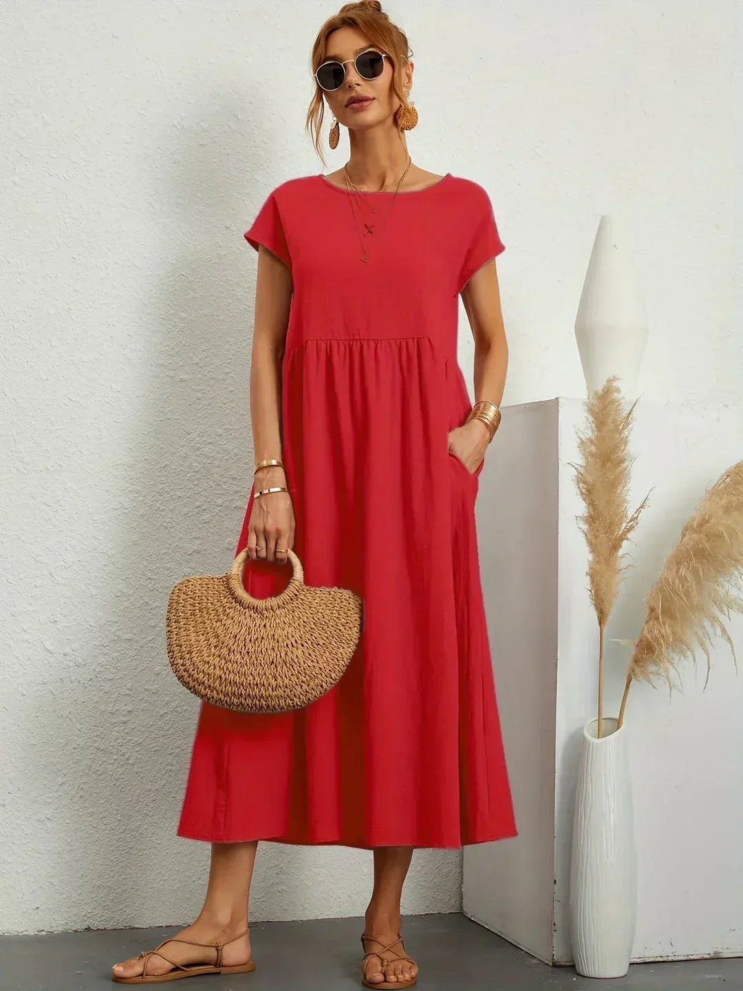 Gabrielle | Midi sukienka w płynnej elegancji bez czasu