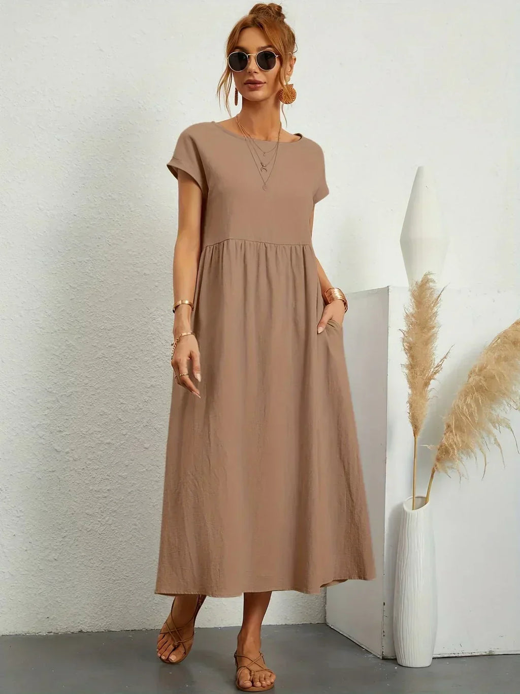 Gabrielle | Midi sukienka w płynnej elegancji bez czasu