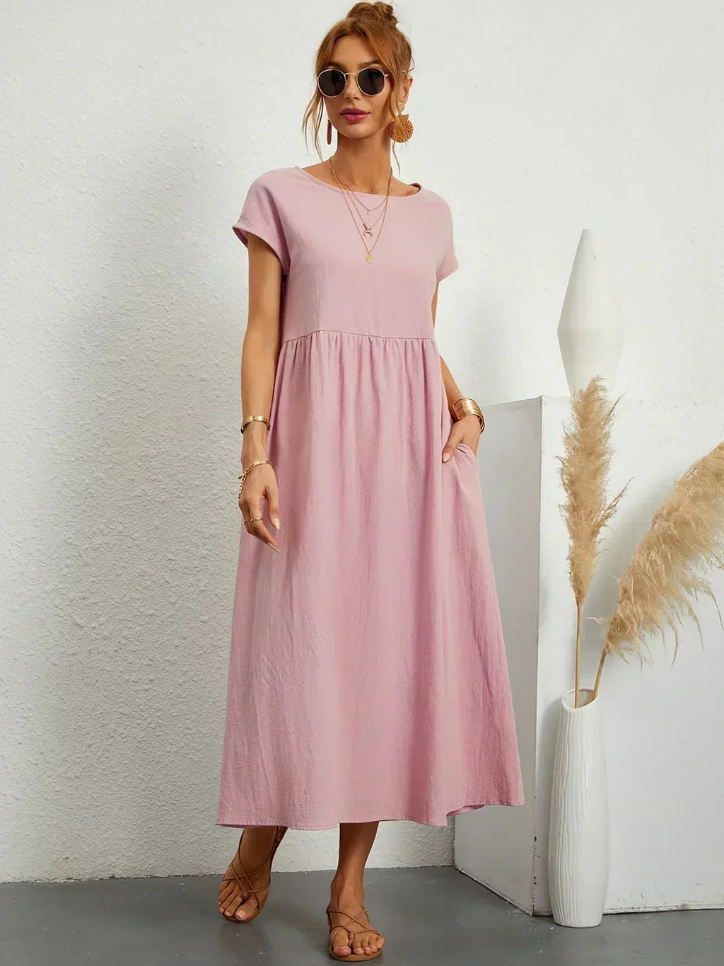 Gabrielle | Midi sukienka w płynnej elegancji bez czasu