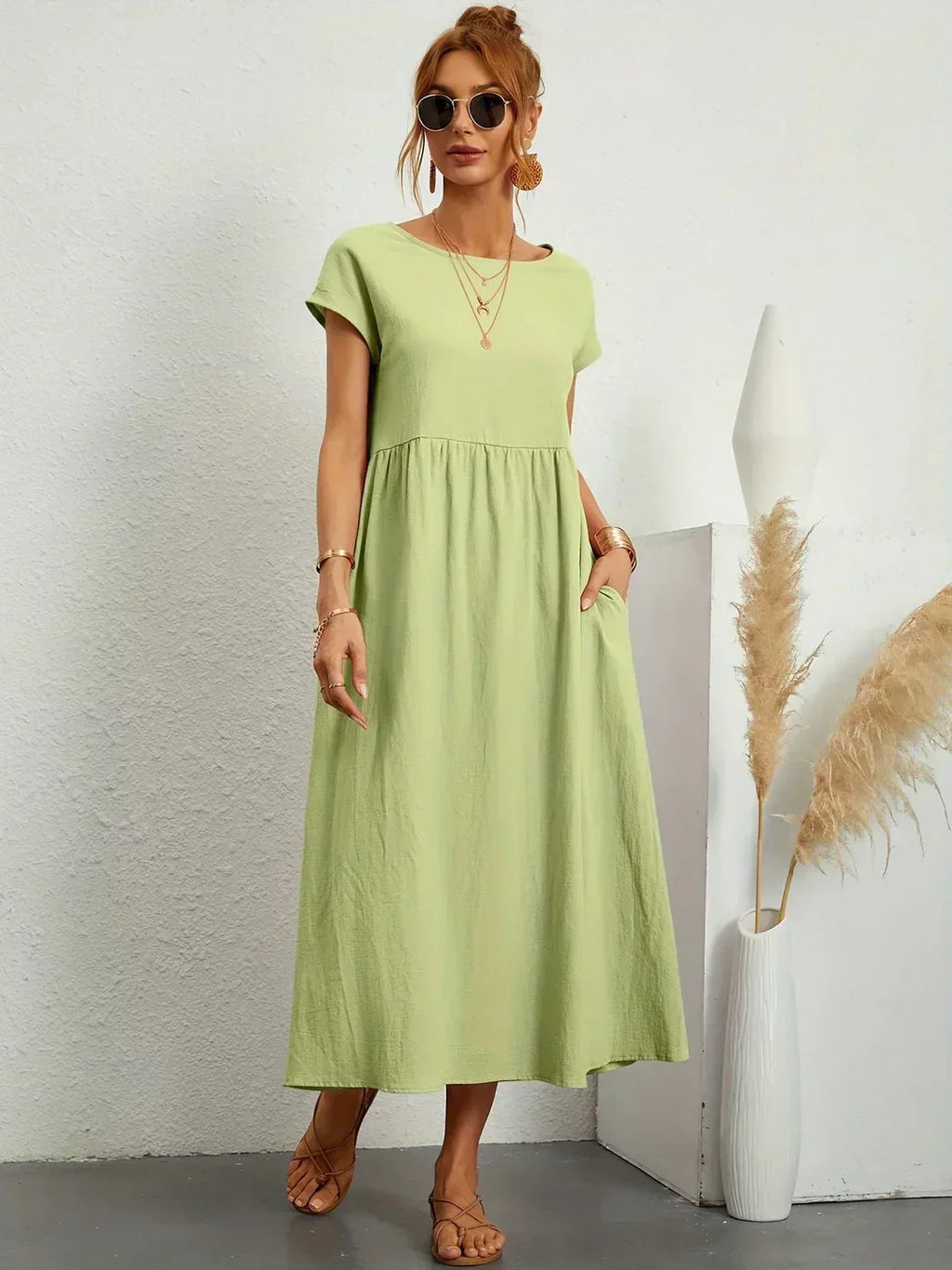Gabrielle | Midi sukienka w płynnej elegancji bez czasu