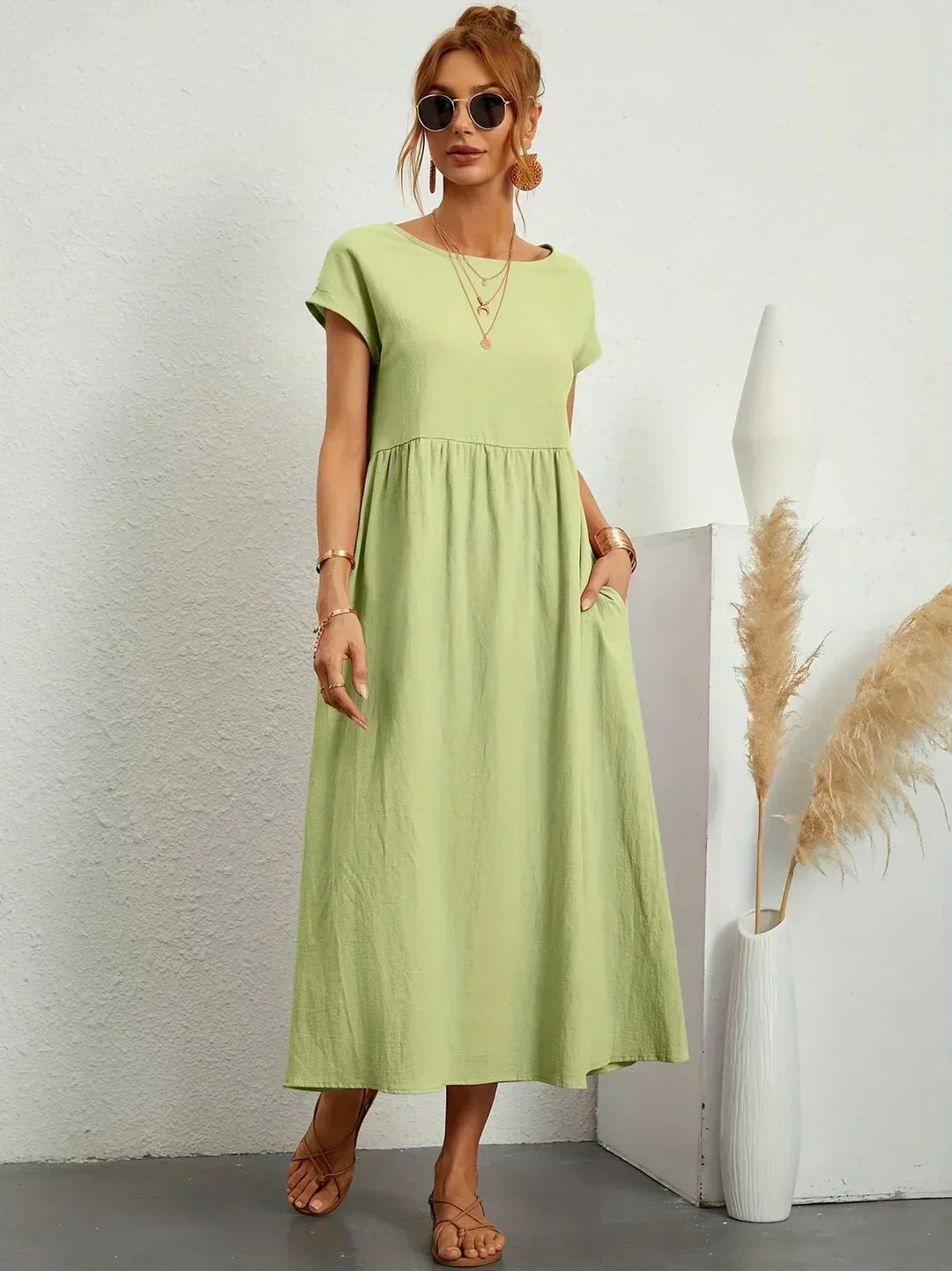Gabrielle | Midi sukienka w płynnej elegancji bez czasu