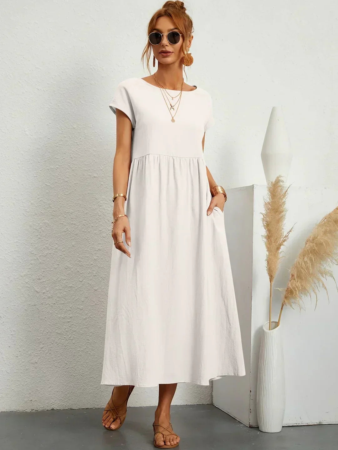 Gabrielle | Midi sukienka w płynnej elegancji bez czasu