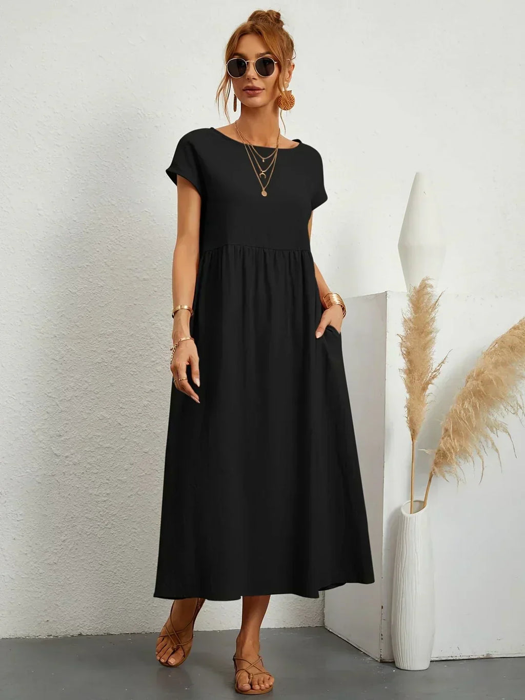 Gabrielle | Midi sukienka w płynnej elegancji bez czasu