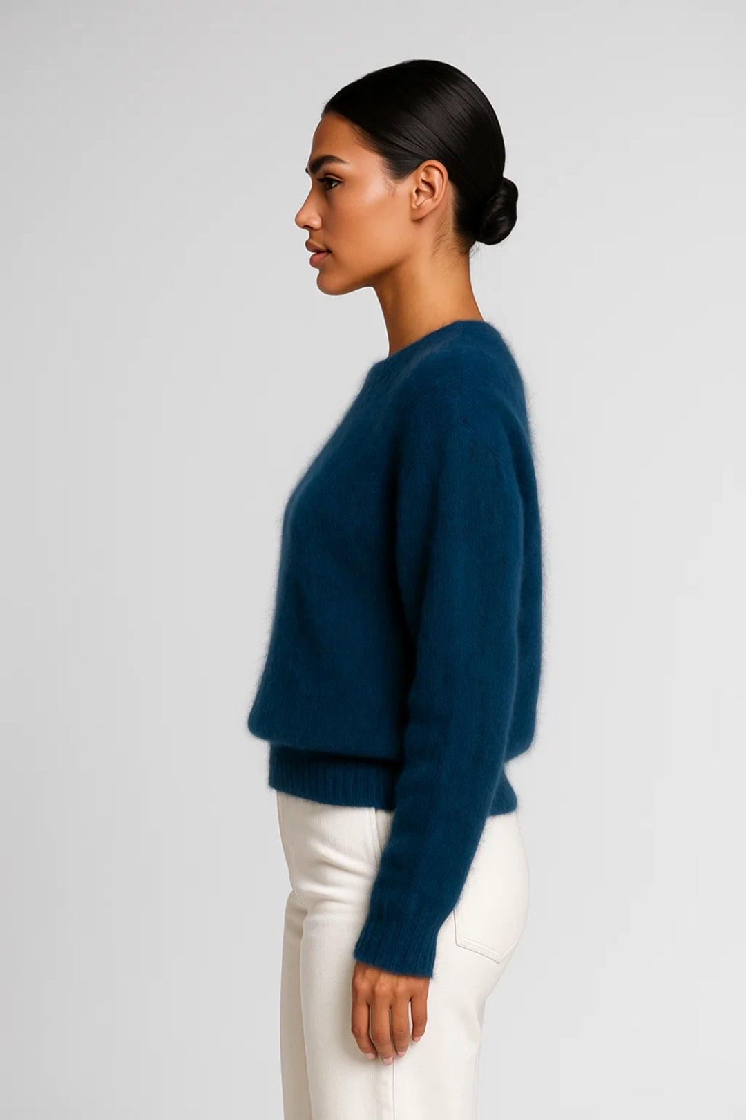 Miękka | damska sweter, Okrągły dekolt z delikatną strukturą