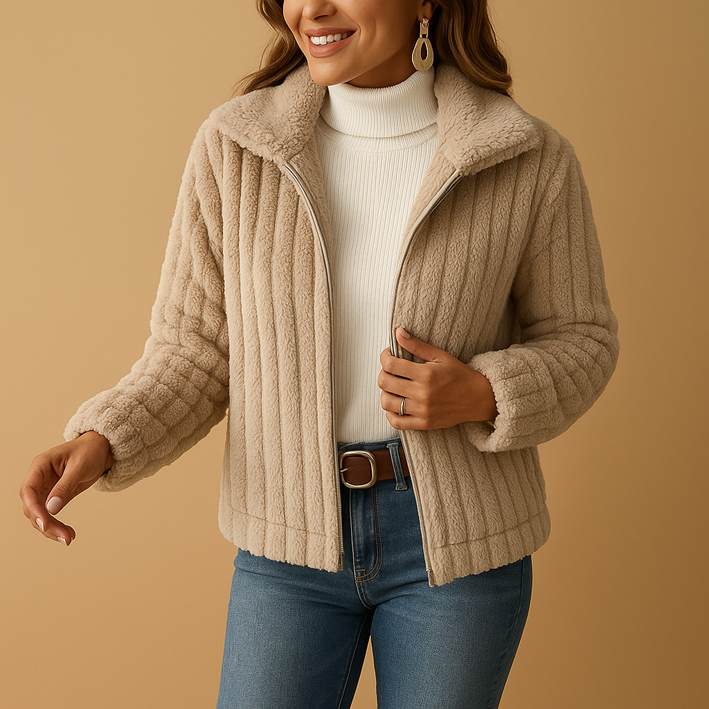 Mira | Damska Bluza Fleece z Zamkiem