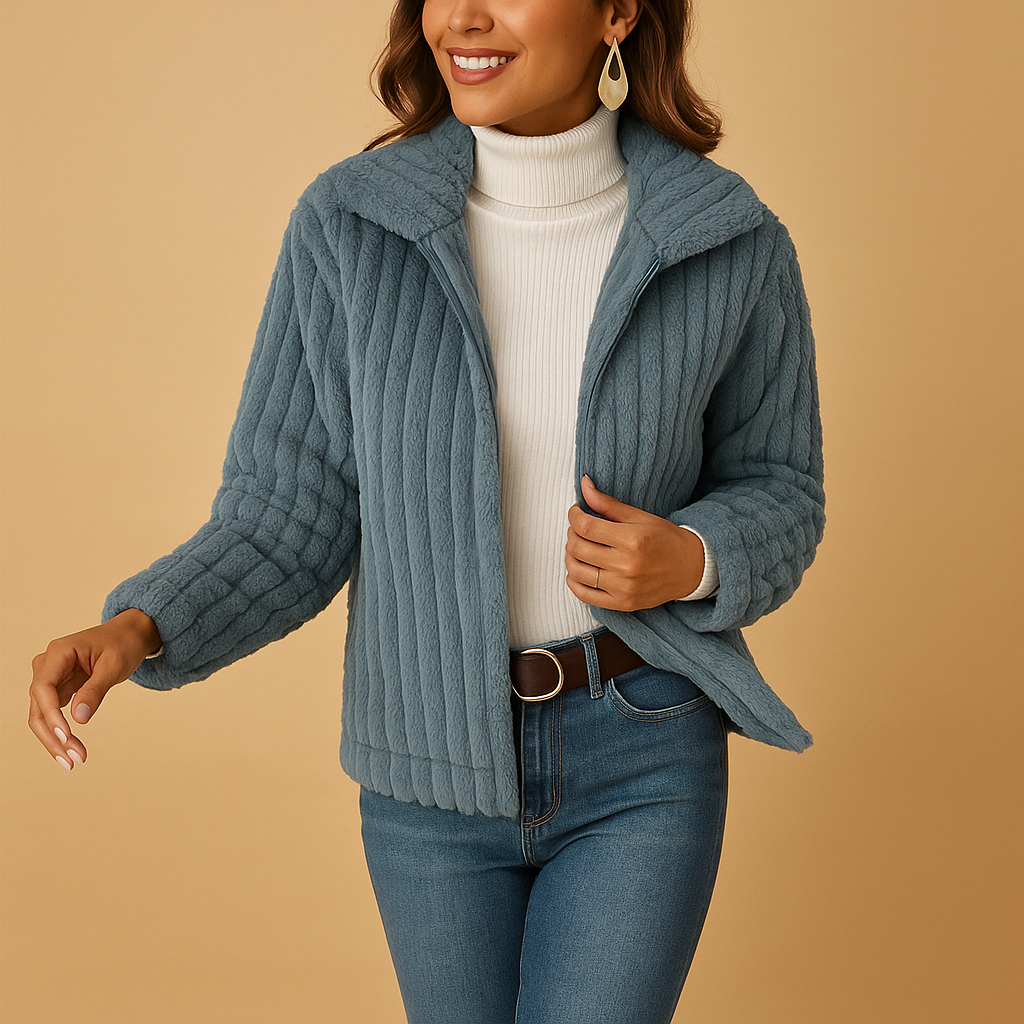 Mira | Damska Bluza Fleece z Zamkiem