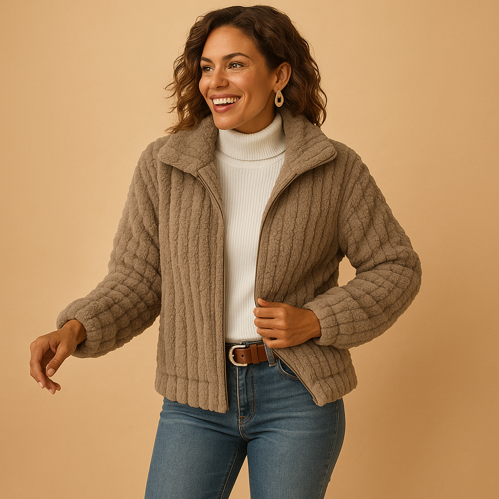 Mira | Damska Bluza Fleece z Zamkiem