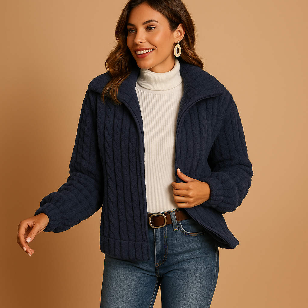 Mira | Damska Bluza Fleece z Zamkiem