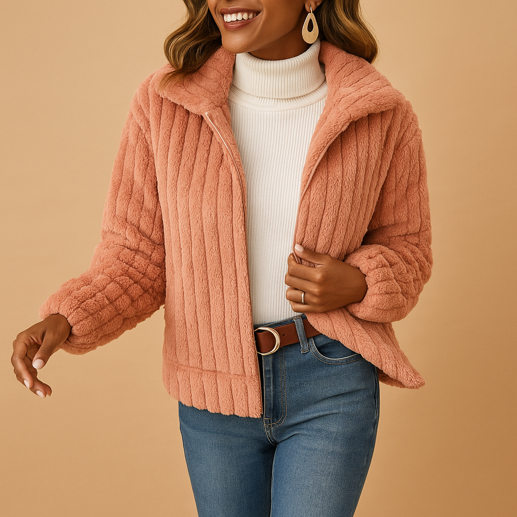 Mira | Damska Bluza Fleece z Zamkiem