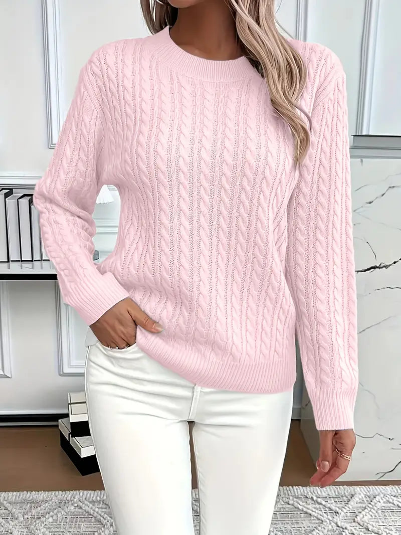 Mirabel | Damski Sweter z Warkoczowym Splotem