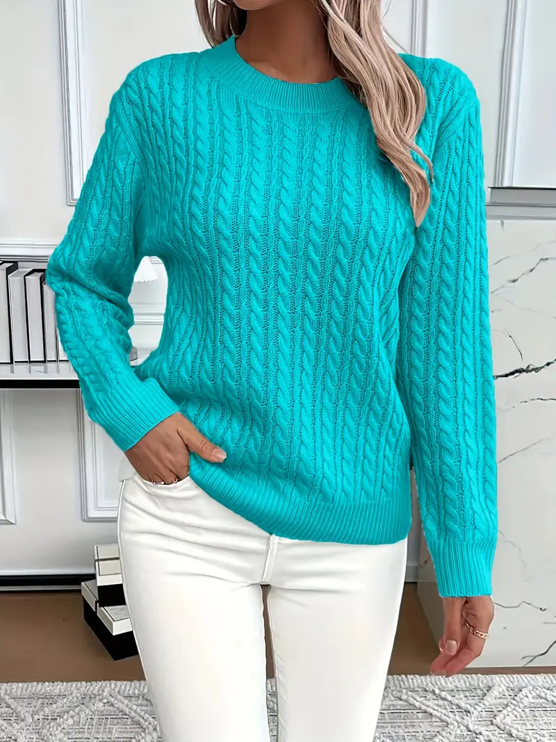 Mirabel | Damski Sweter z Warkoczowym Splotem