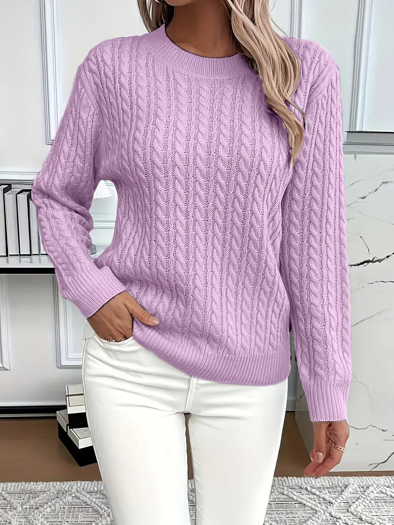 Mirabel | Damski Sweter z Warkoczowym Splotem