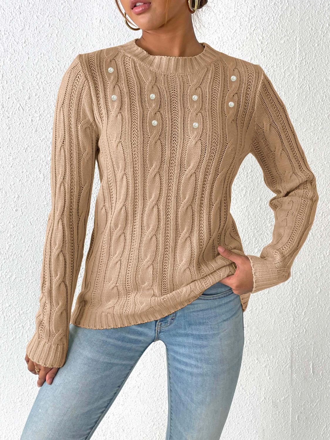 Modesta | Stylowy Sweter Damski z Grubym Splotem na Jesień/Zimę