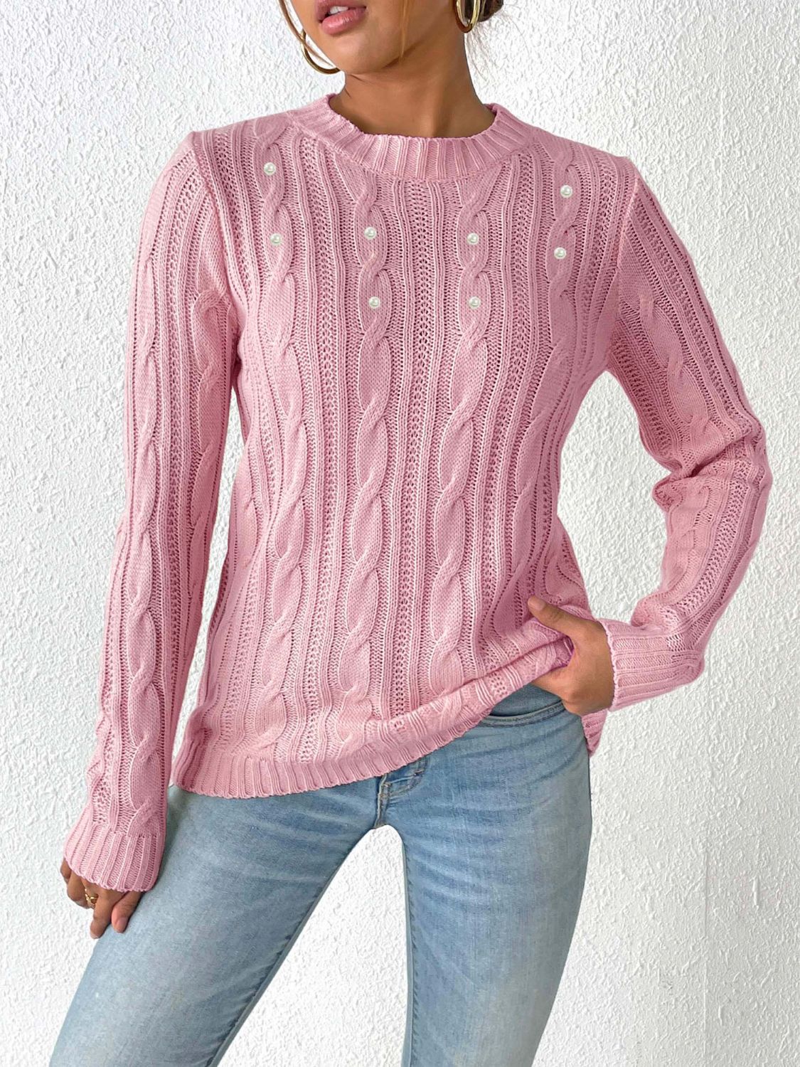 Modesta | Stylowy Sweter Damski z Grubym Splotem na Jesień/Zimę