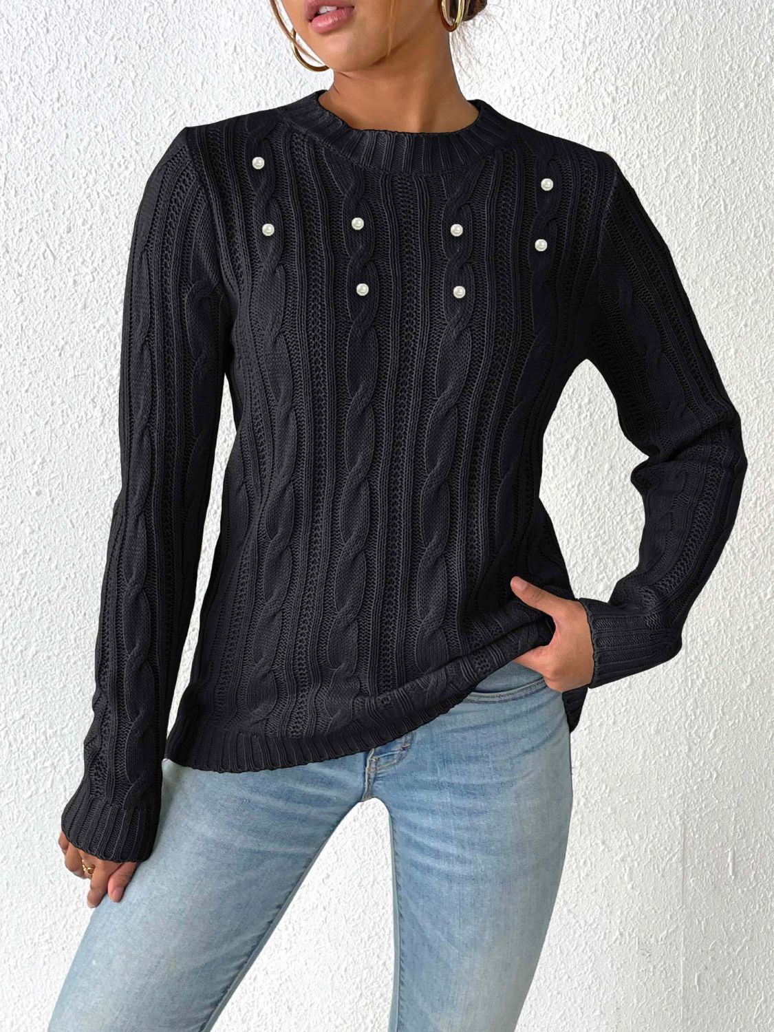 Modesta | Stylowy Sweter Damski z Grubym Splotem na Jesień/Zimę