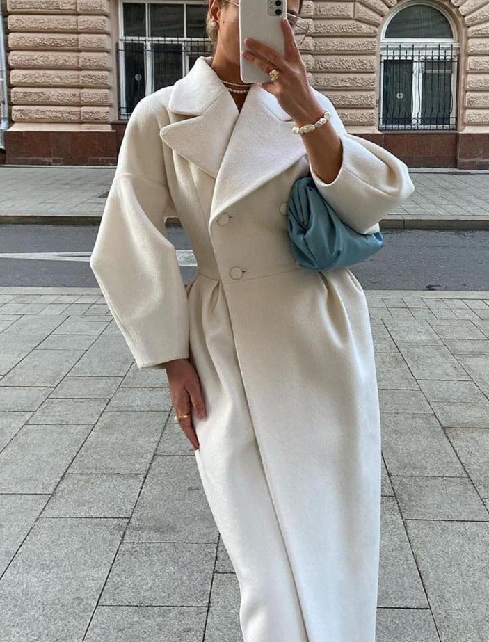Natalie | Płaszcz w stylu vintage z guzikami
