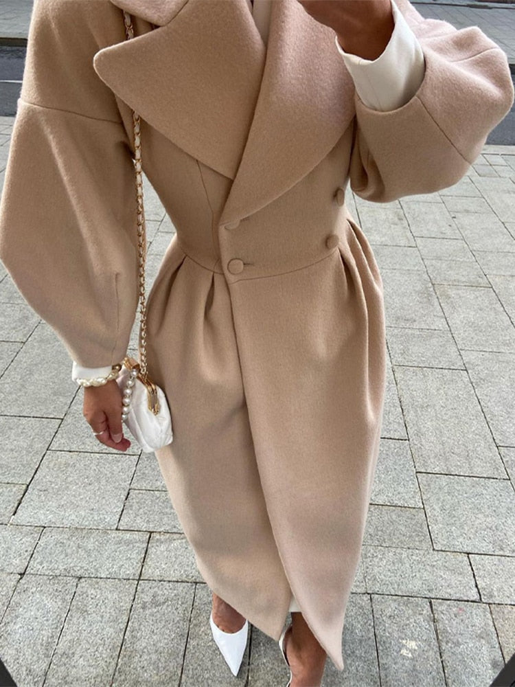 Natalie | Płaszcz w stylu vintage z guzikami